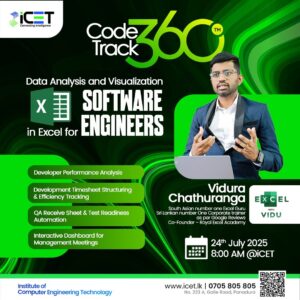 CodeTrack360™ with Mr. Vidura Chathuranga – Mastering Excel for Software Engineers